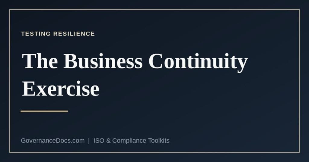 What the resilience regimes require from a business continuity exercise