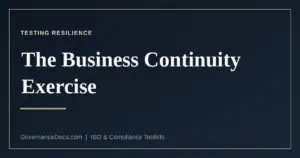 What the resilience regimes require from a business continuity exercise