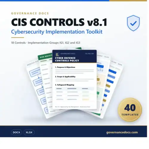 Cybersecurity controls toolkit for governance and compliance.