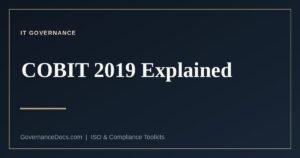 COBIT 2019 IT governance framework — objectives and domains