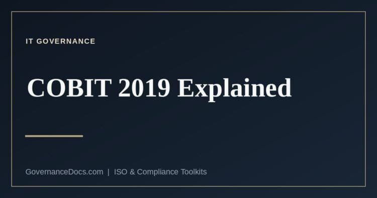 COBIT 2019 IT governance framework — objectives and domains