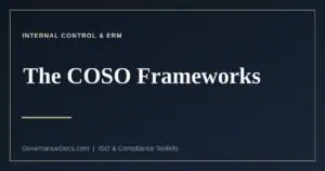The COSO internal control and enterprise risk management frameworks