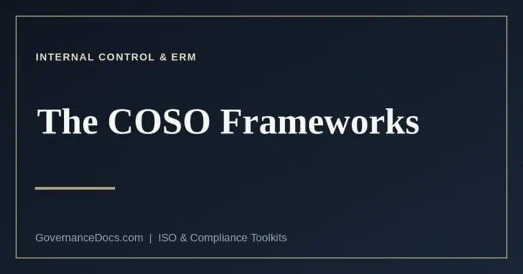The COSO internal control and enterprise risk management frameworks