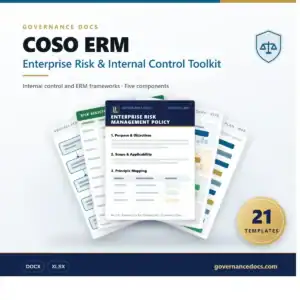 COSO ERM toolkit for enterprise risk management and internal control frameworks.