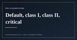 CRA product classification — Annex III and Annex IV