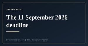 CRA reporting deadline — 11 September 2026