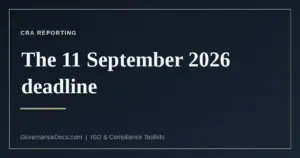 CRA reporting deadline — 11 September 2026