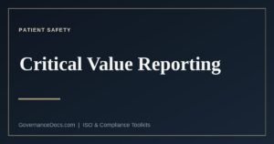 Critical value reporting in a medical laboratory