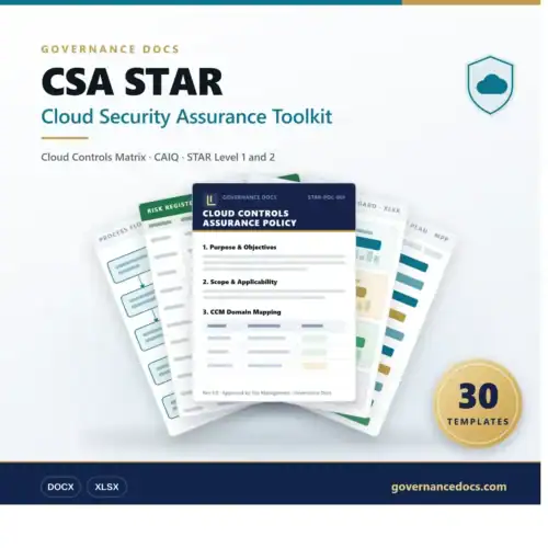 CSA STAR Cloud Security Assurance Toolkit for governance and compliance.