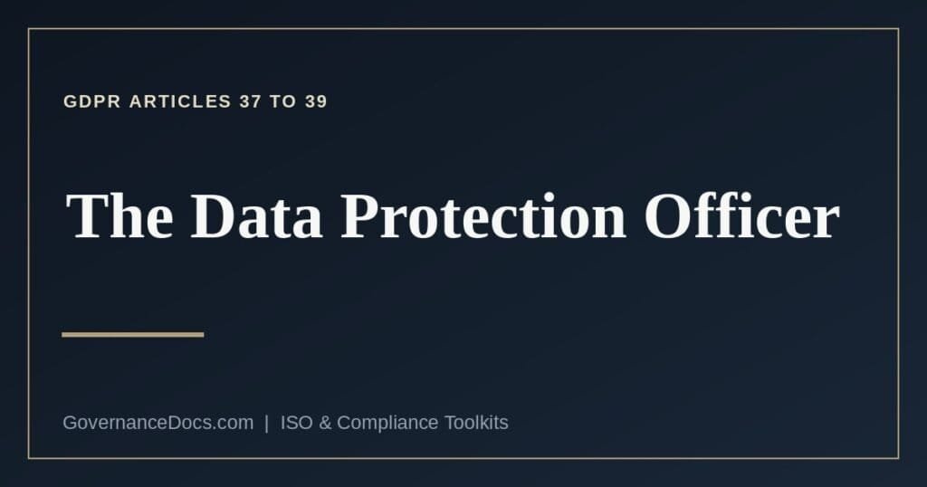 When a data protection officer is mandatory under GDPR Article 37