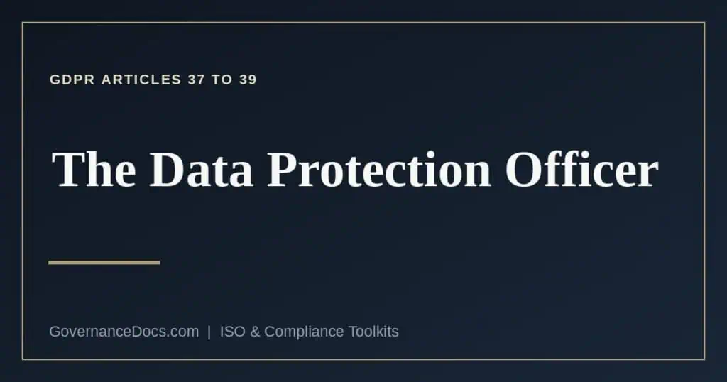 When a data protection officer is mandatory under GDPR Article 37
