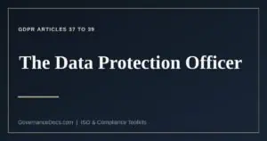 When a data protection officer is mandatory under GDPR Article 37