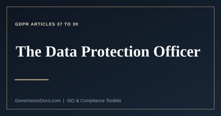 When a data protection officer is mandatory under GDPR Article 37