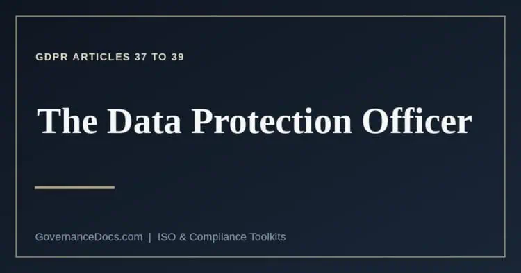 When a data protection officer is mandatory under GDPR Article 37