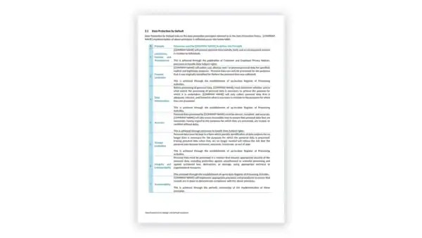 Data Protection toolkit sample: Guidance for Data Protection by Design and Default