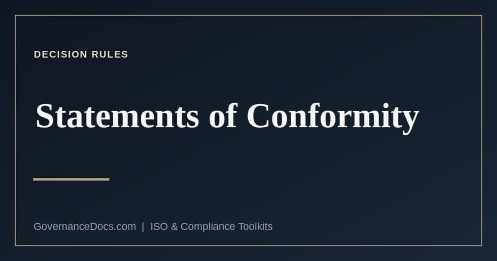 Decision rules and statements of conformity under ISO 17025