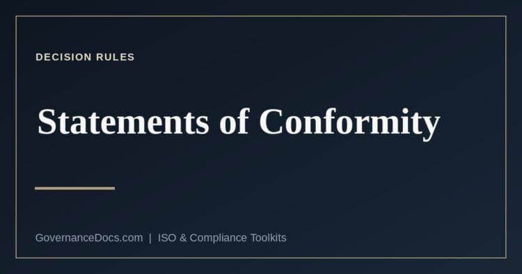 Decision rules and statements of conformity under ISO 17025
