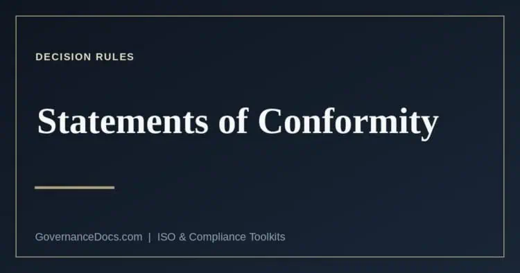 Decision rules and statements of conformity under ISO 17025