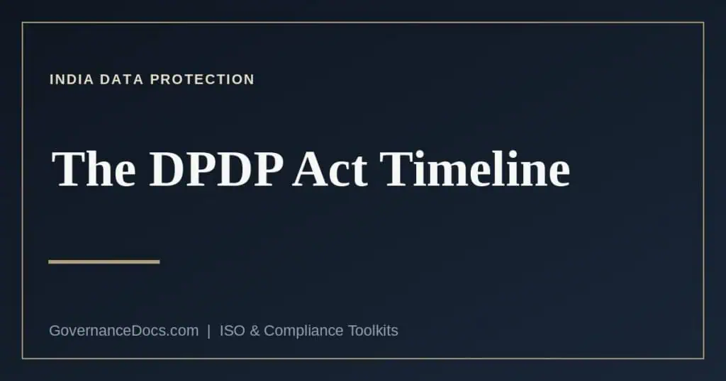 The DPDP Act commencement timeline for India's data protection law