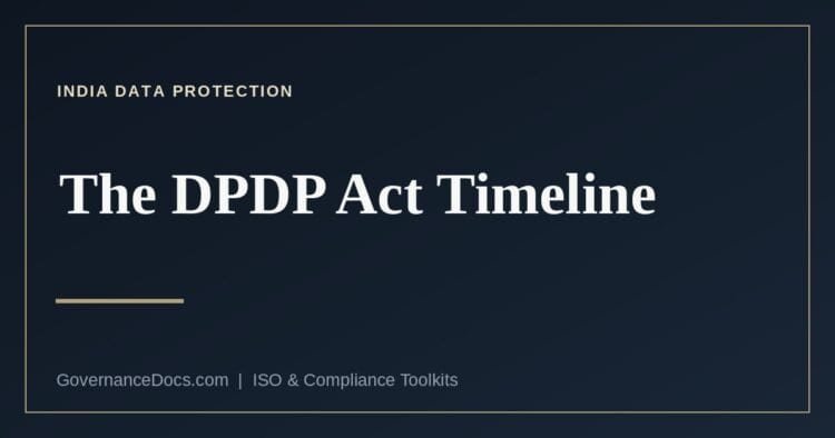 The DPDP Act commencement timeline for India's data protection law