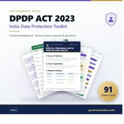 India Data Protection Toolkit for DPDP ACT 2023 compliance.