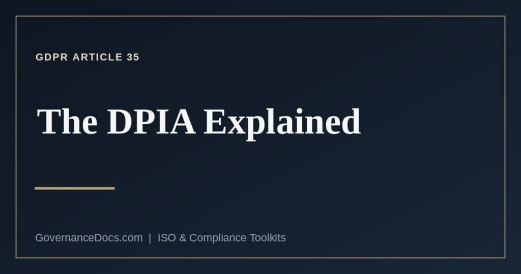 What GDPR Article 35 requires in a DPIA