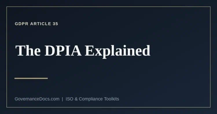 What GDPR Article 35 requires in a DPIA