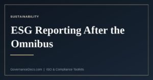 ESG reporting in the EU after the Omnibus simplification package