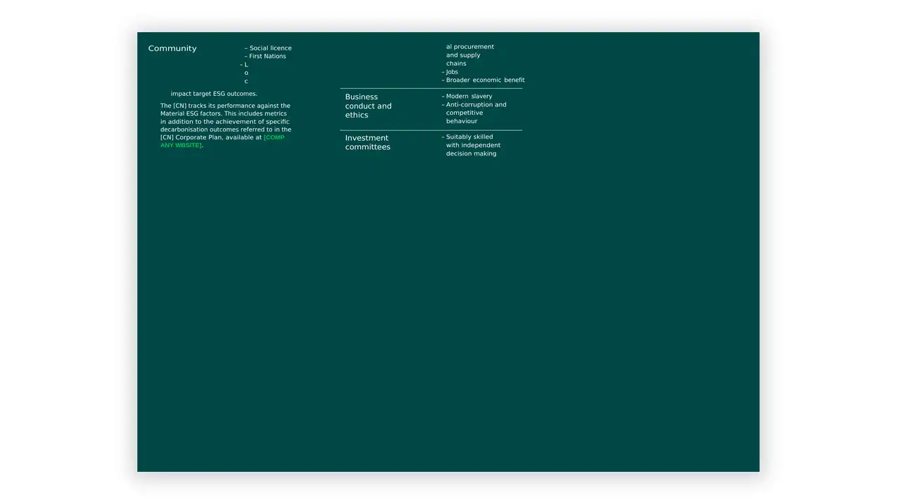 ESG toolkit sample: ESG Policy - Template 4 (Green Bank)