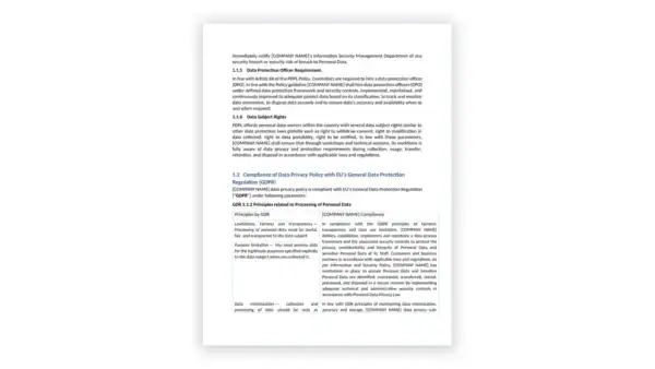 ESG toolkit sample: ESG Policy - Template 1 (Telecom)