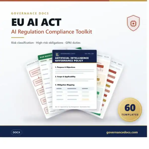 EU AI ACT compliance toolkit for governance and regulation.
