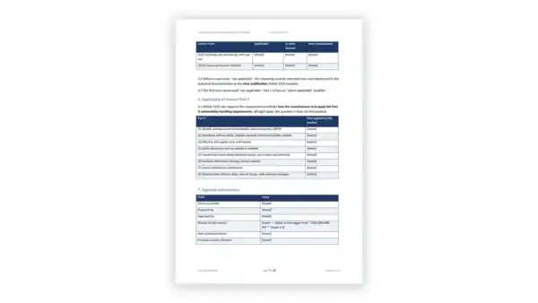 EU CRA Toolkit sample: GDL-CRA-RSK-002 - Cybersecurity Risk Assessment Report Template