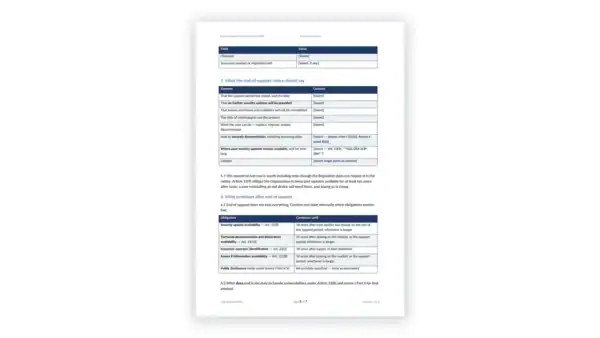 EU CRA Toolkit sample: GDL-CRA-SUP-002 - End of Support Communication Plan