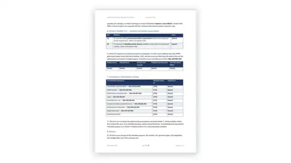 EU IVDR Toolkit sample: GDL-IVD-TEC-002 - Device Description and Specification Template