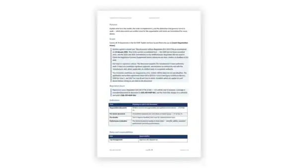 EU IVDR Toolkit sample: GDL-IVD-GOV-003 - Toolkit Index and Deployment Guide