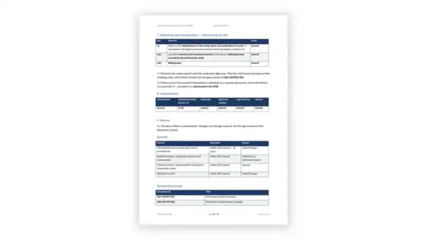 EU IVDR Toolkit sample: GDL-IVD-PST-002 - Clinical Performance Study Plan Template