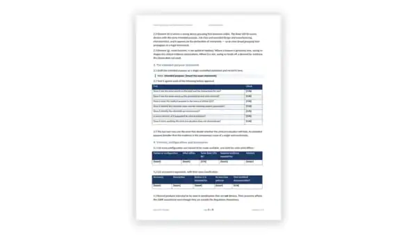 EU MDR Toolkit sample: GDL-MDR-TEC-002 - Device Description and Specification Template