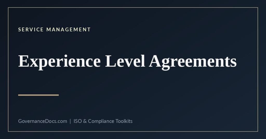 Experience level agreement - measuring experience alongside performance