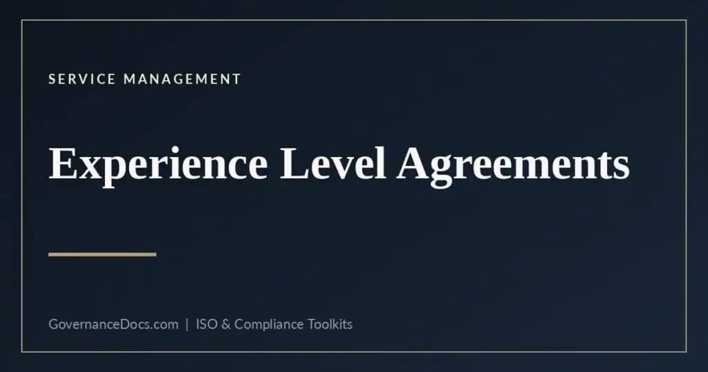 Experience level agreement - measuring experience alongside performance