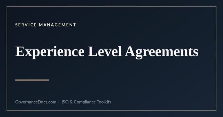 Experience level agreement - measuring experience alongside performance