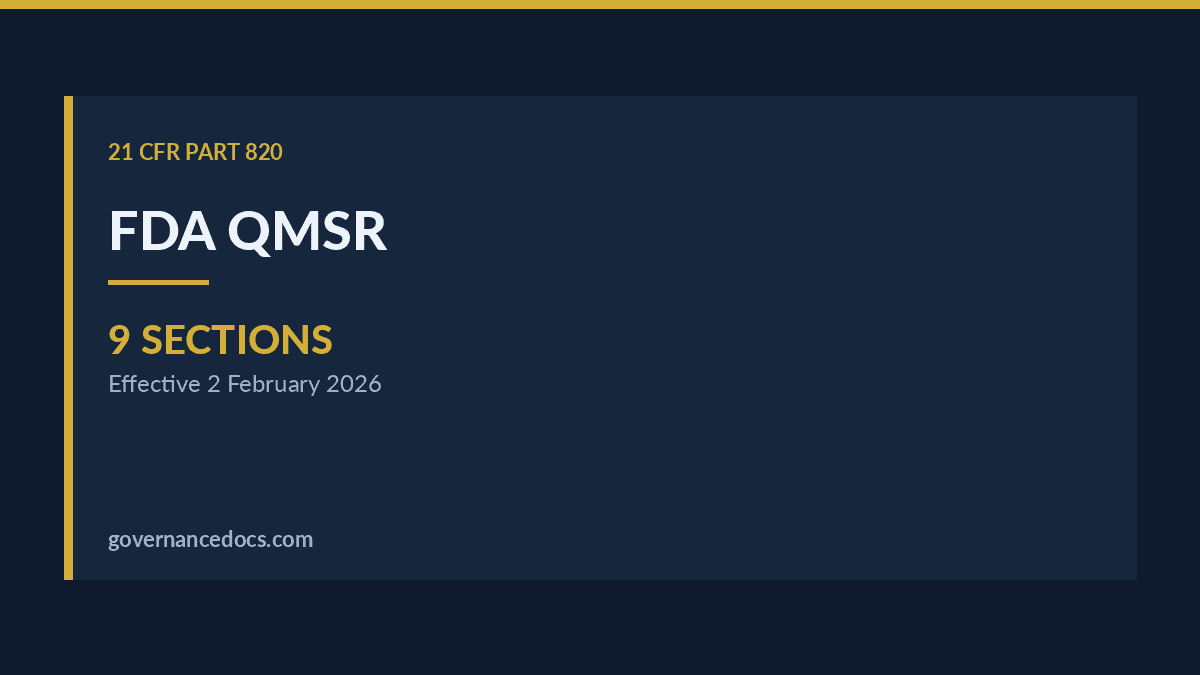 FDA QMSR: The Complete 2026 Guide to 21 CFR Part 820 FDA QMSR explained