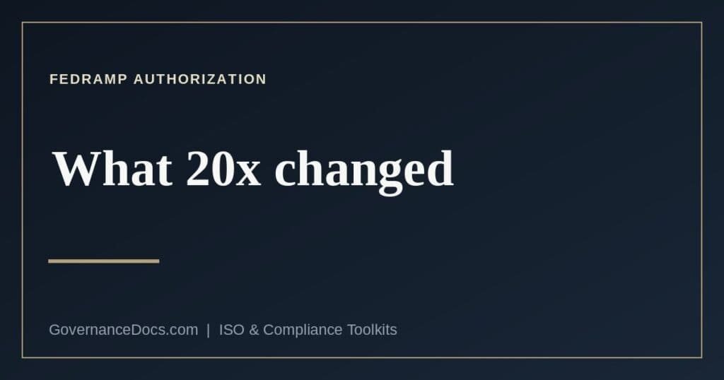 FedRAMP authorization — what FedRAMP 20x changed