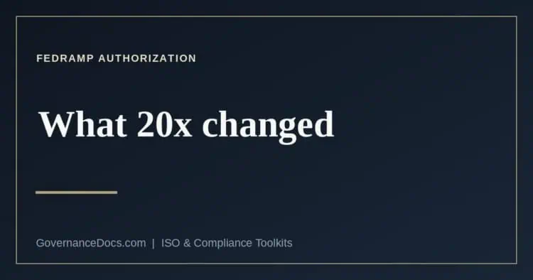 FedRAMP authorization — what FedRAMP 20x changed