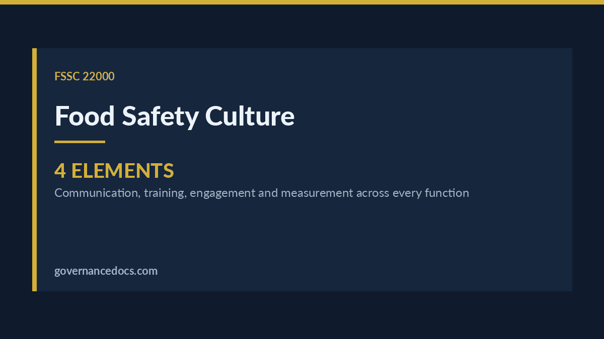 Food Safety Culture: The FSSC 22000 Requirement Explained food safety culture explained