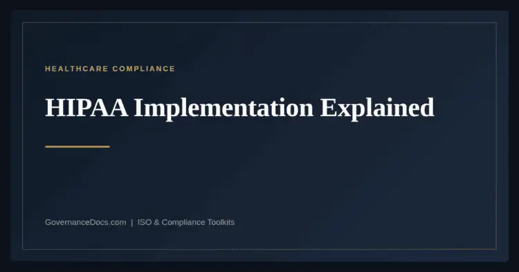 HIPAA Implementation — guide from Governance Docs