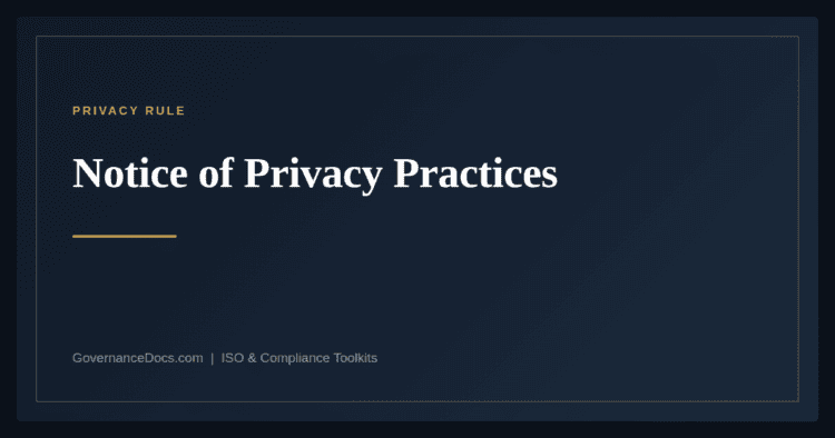Notice of Privacy Practices — guide from Governance Docs