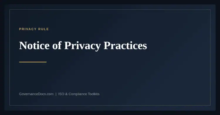 Notice of Privacy Practices — guide from Governance Docs