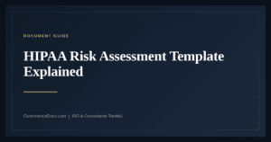 HIPAA Risk Assessment Template — guide from Governance Docs