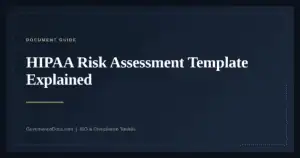 HIPAA Risk Assessment Template — guide from Governance Docs