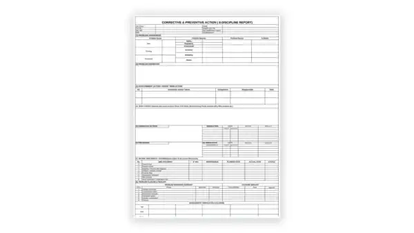 IATF 16949 toolkit sample: Corrective and Preventive Action 8D